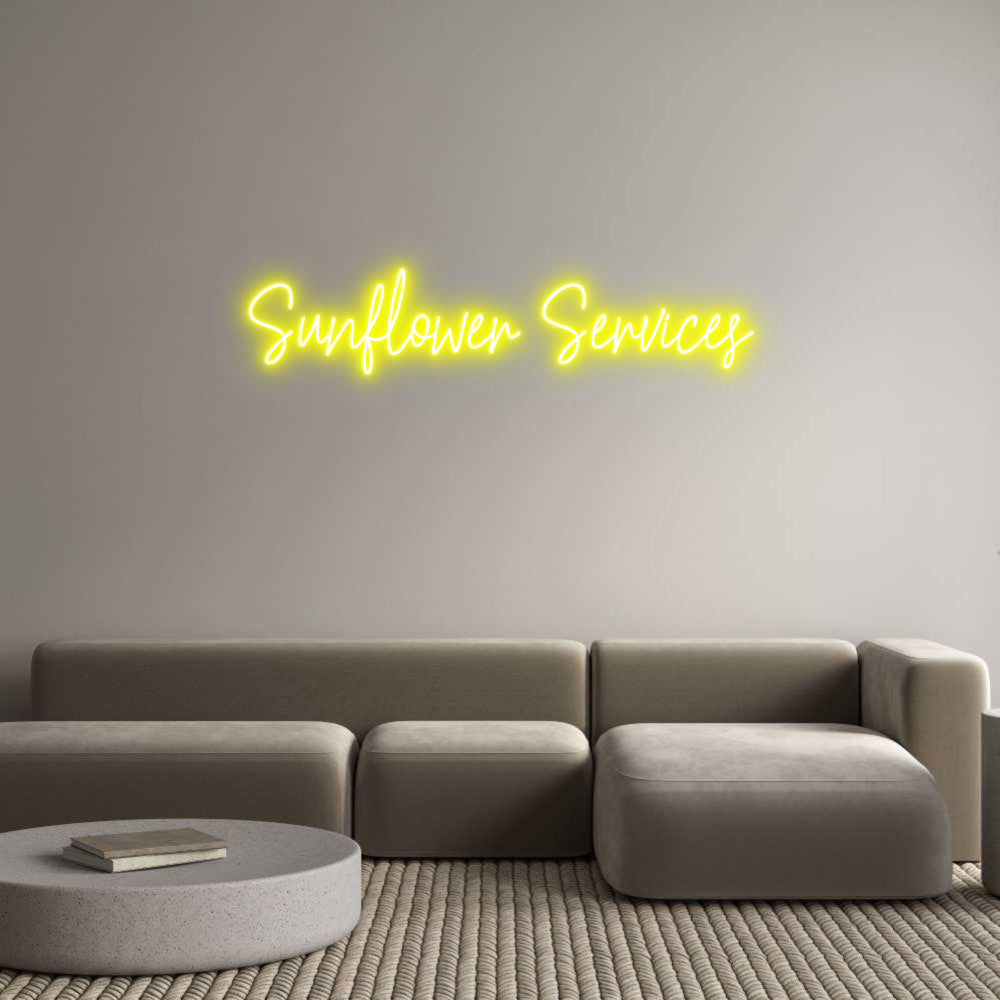 Custom Neon Text- Sunflower Ser...