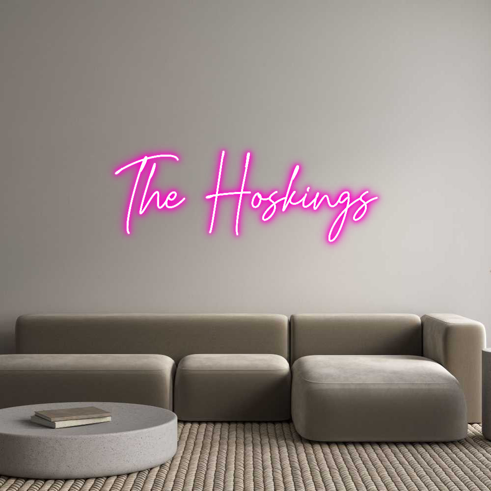 Custom Neon Text- The Hoskings