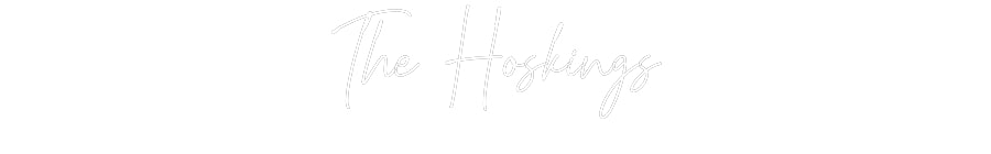 Custom Neon Text- The Hoskings