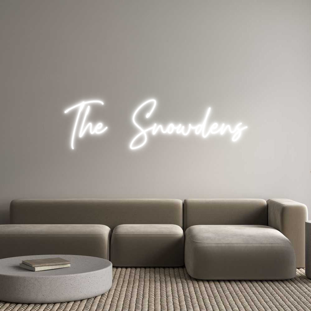 Custom Neon Text- The Snowdens