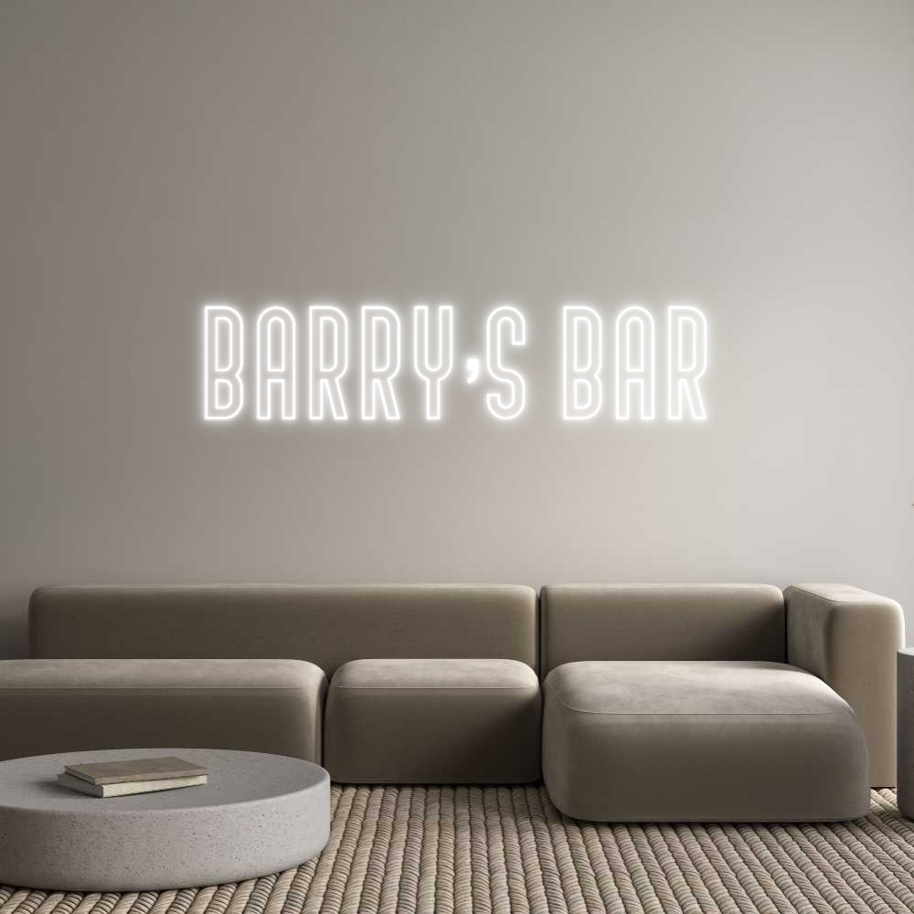 Custom Neon Text - Barry’s Bar