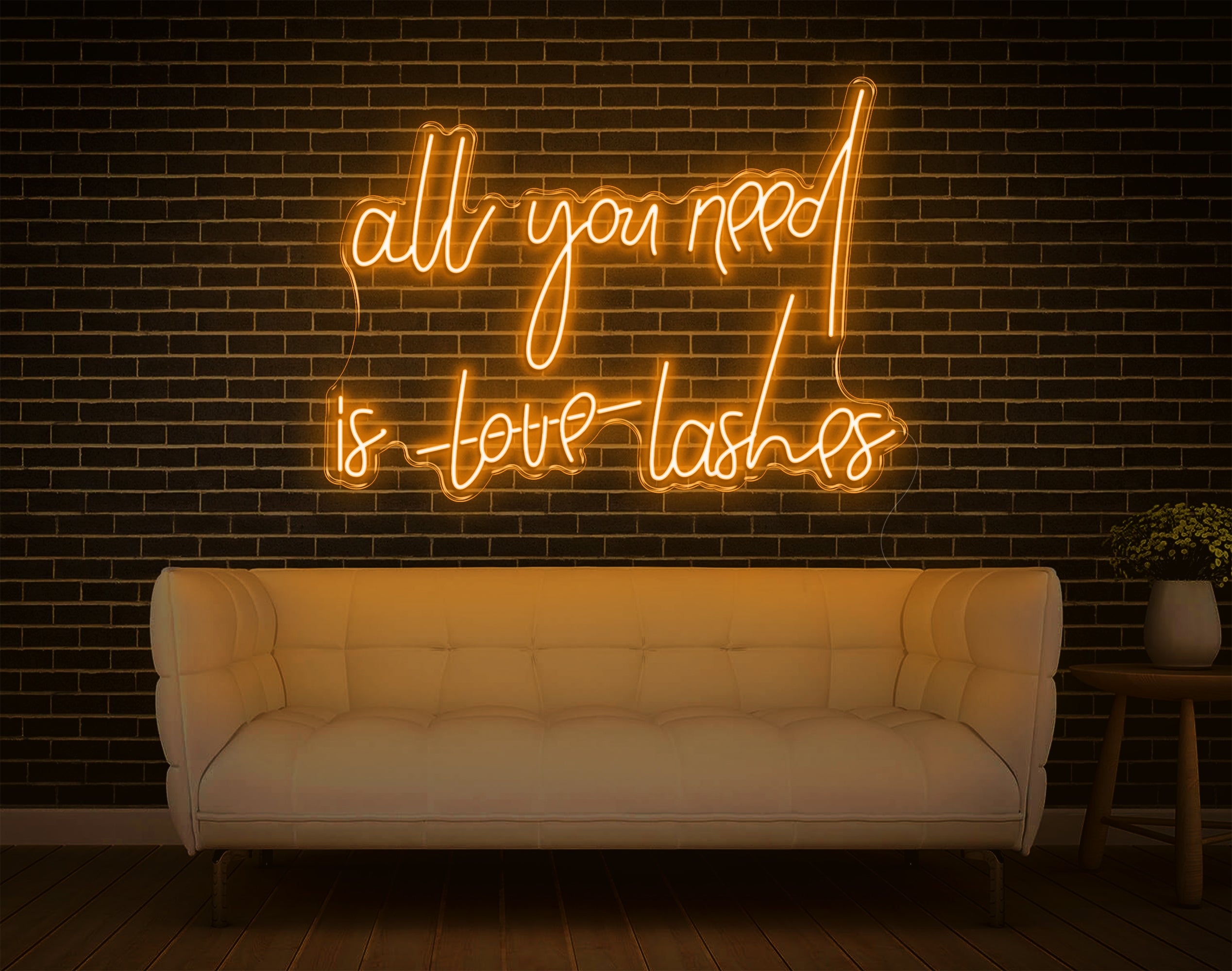 Custom Neon Sign All You Need is Love Lashes Neon Sign Bedroom Custom Neon Light Led high quality Custom Light Neon Wall Decoration