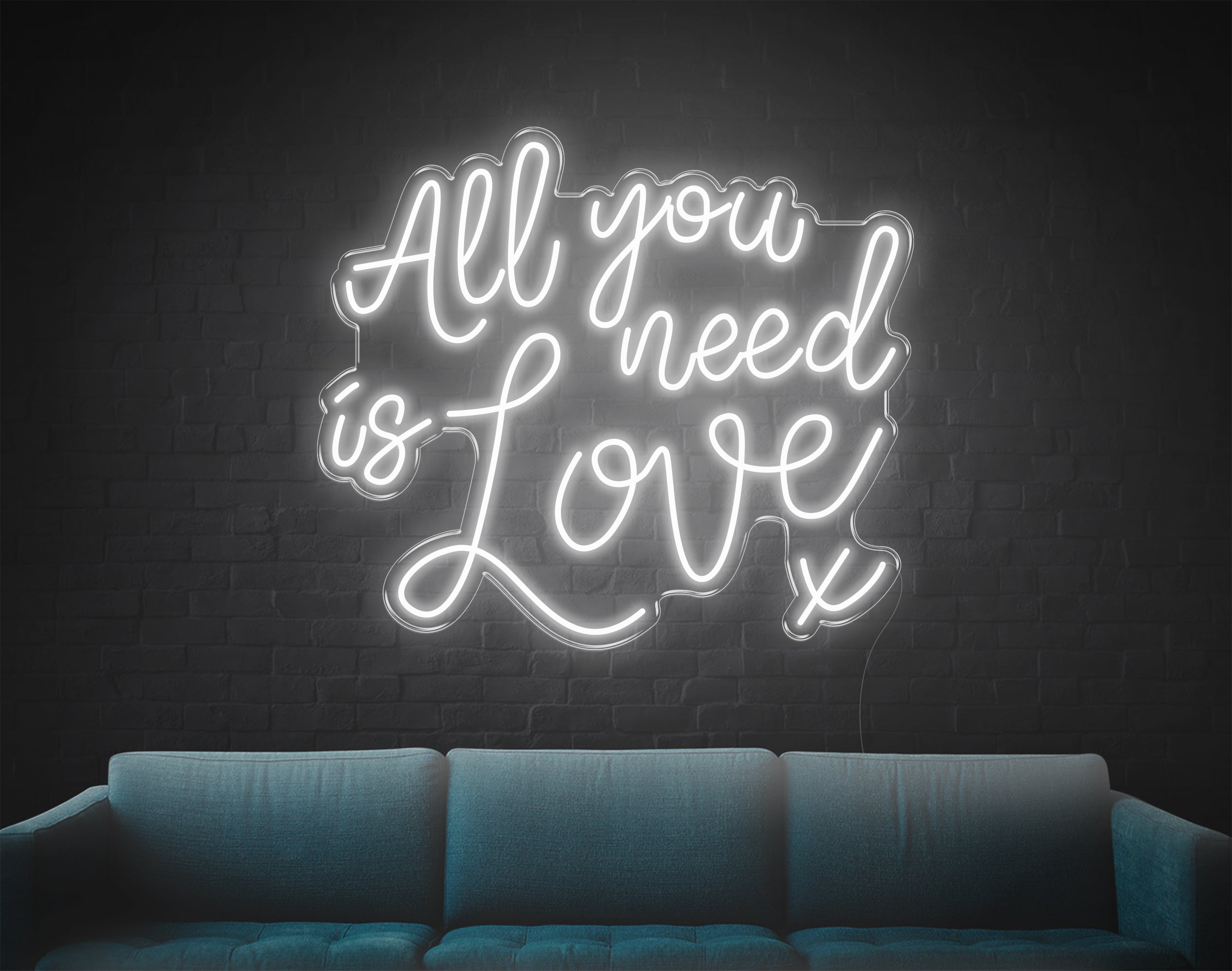 All You Need Is Love V2 LED Neon Sign