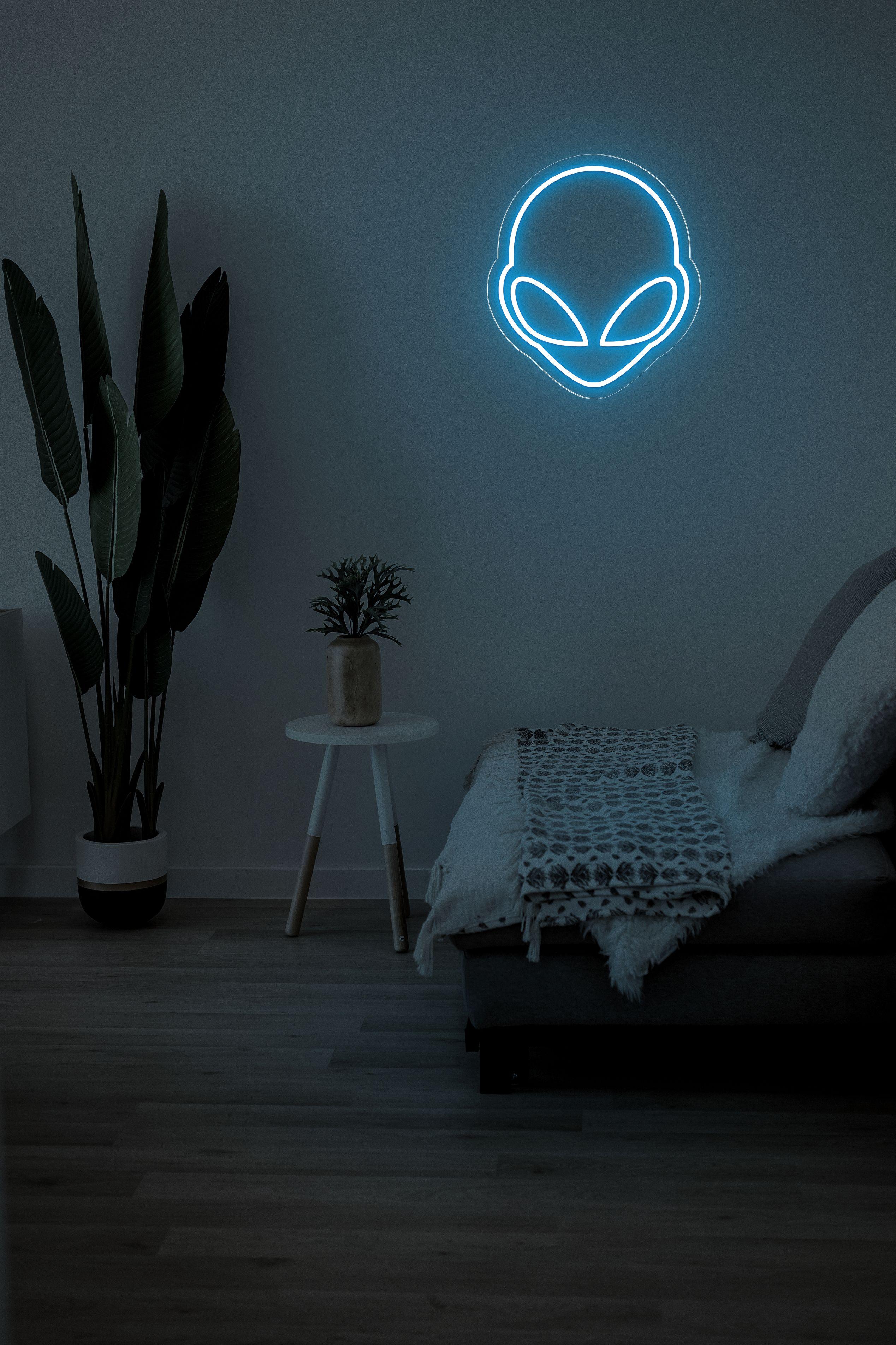 Alien head LED neon sign