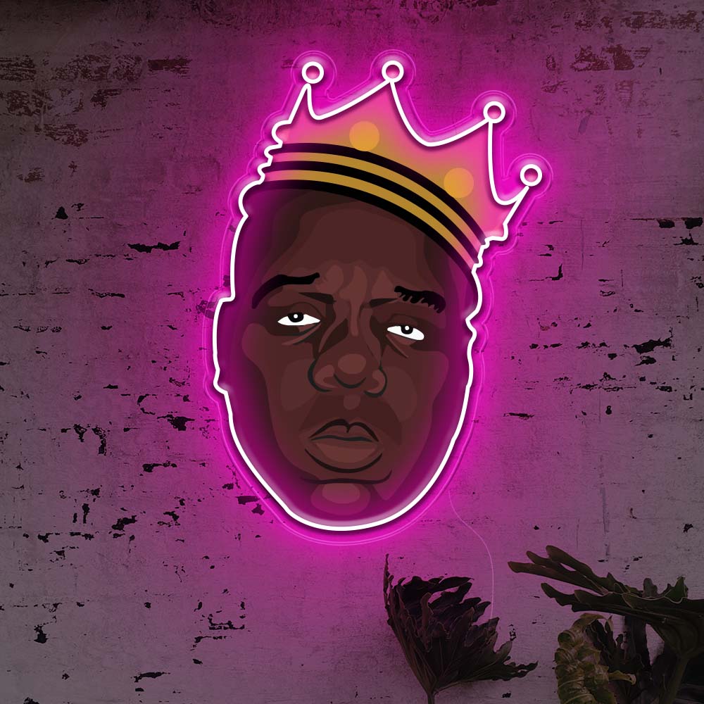 Biggie Smalls Neon Art