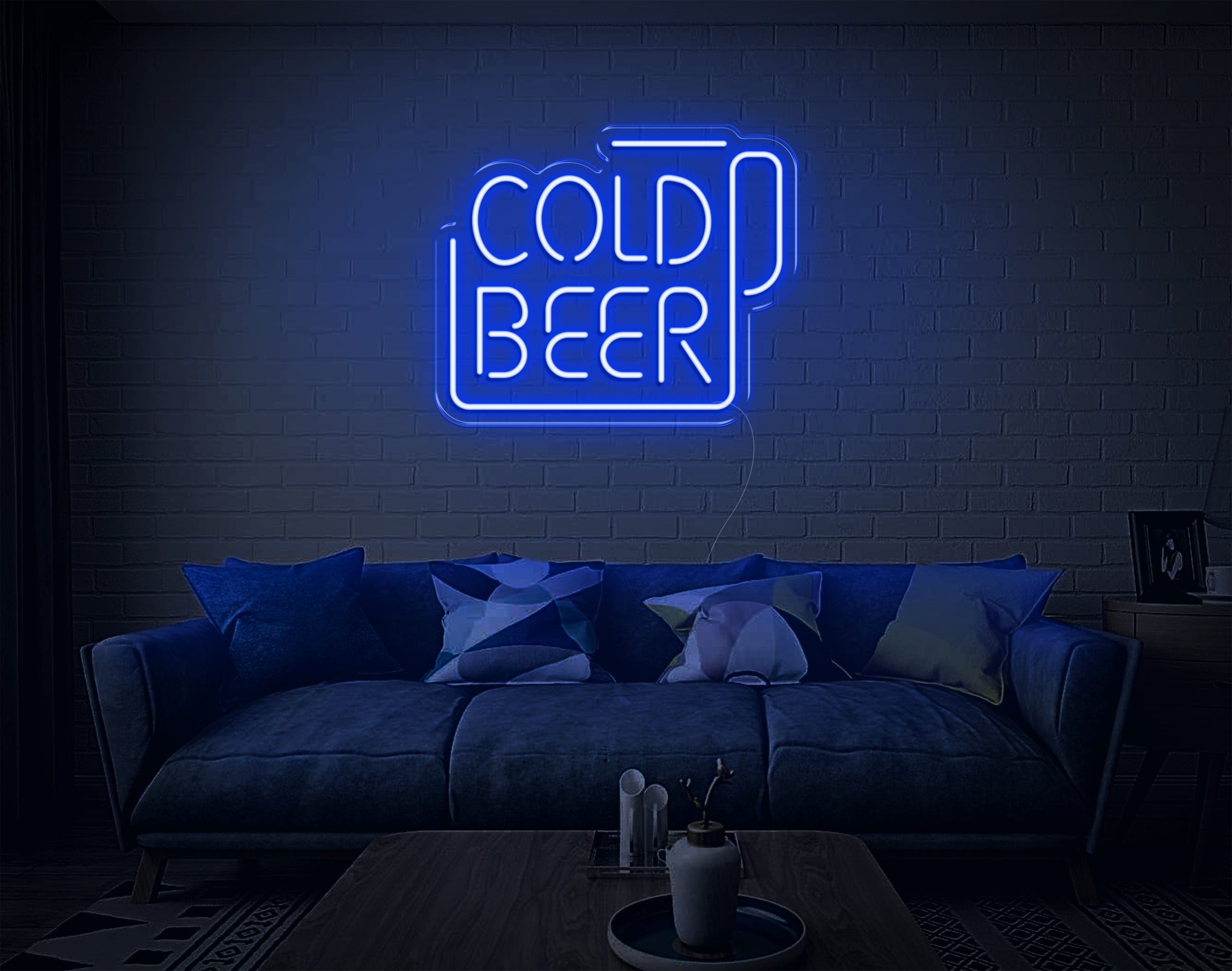 Vintage Like Old Ice store Cold Beer LED Night Light Room Wall Decoration