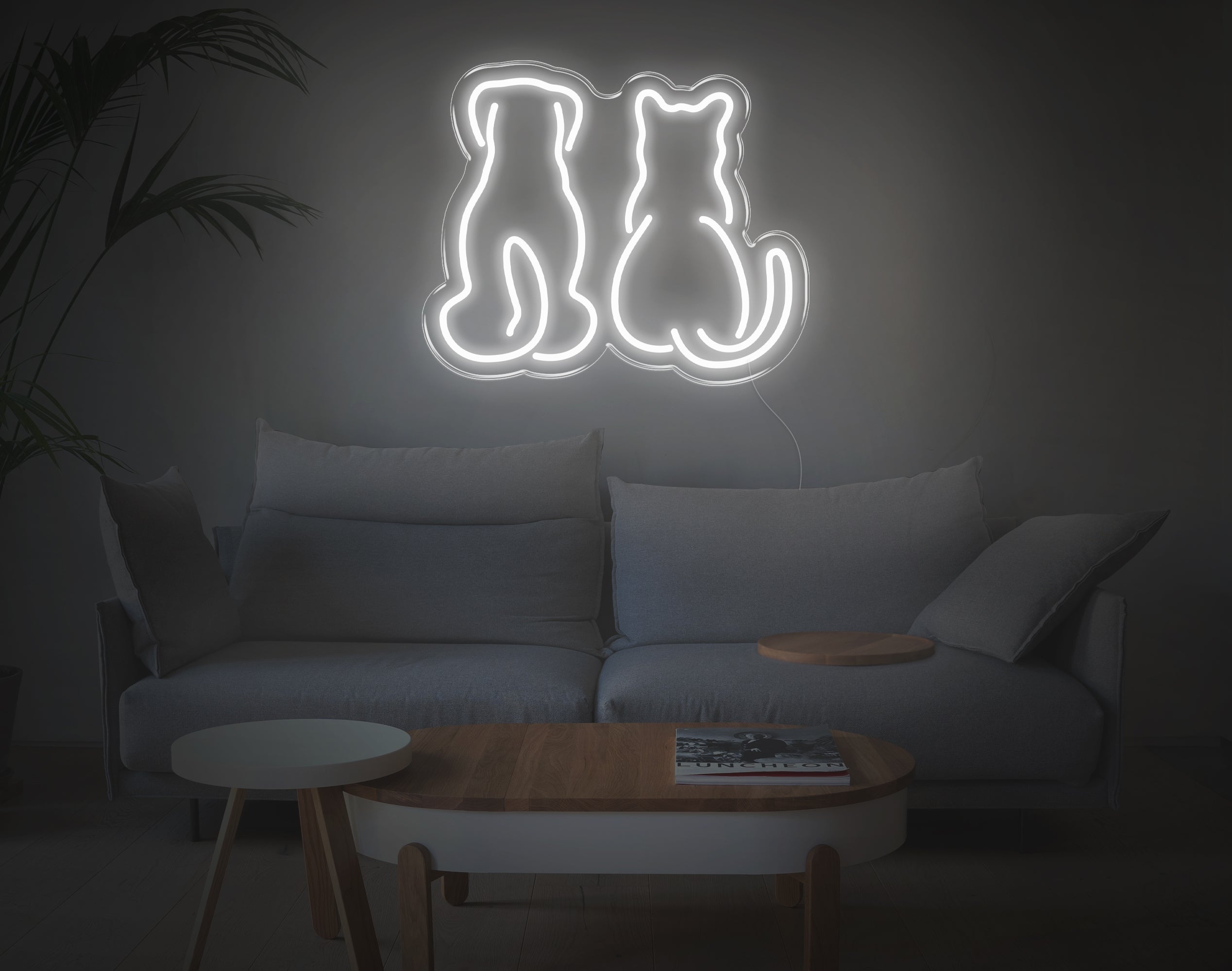 Dog And Cat V1 LED Neon Sign