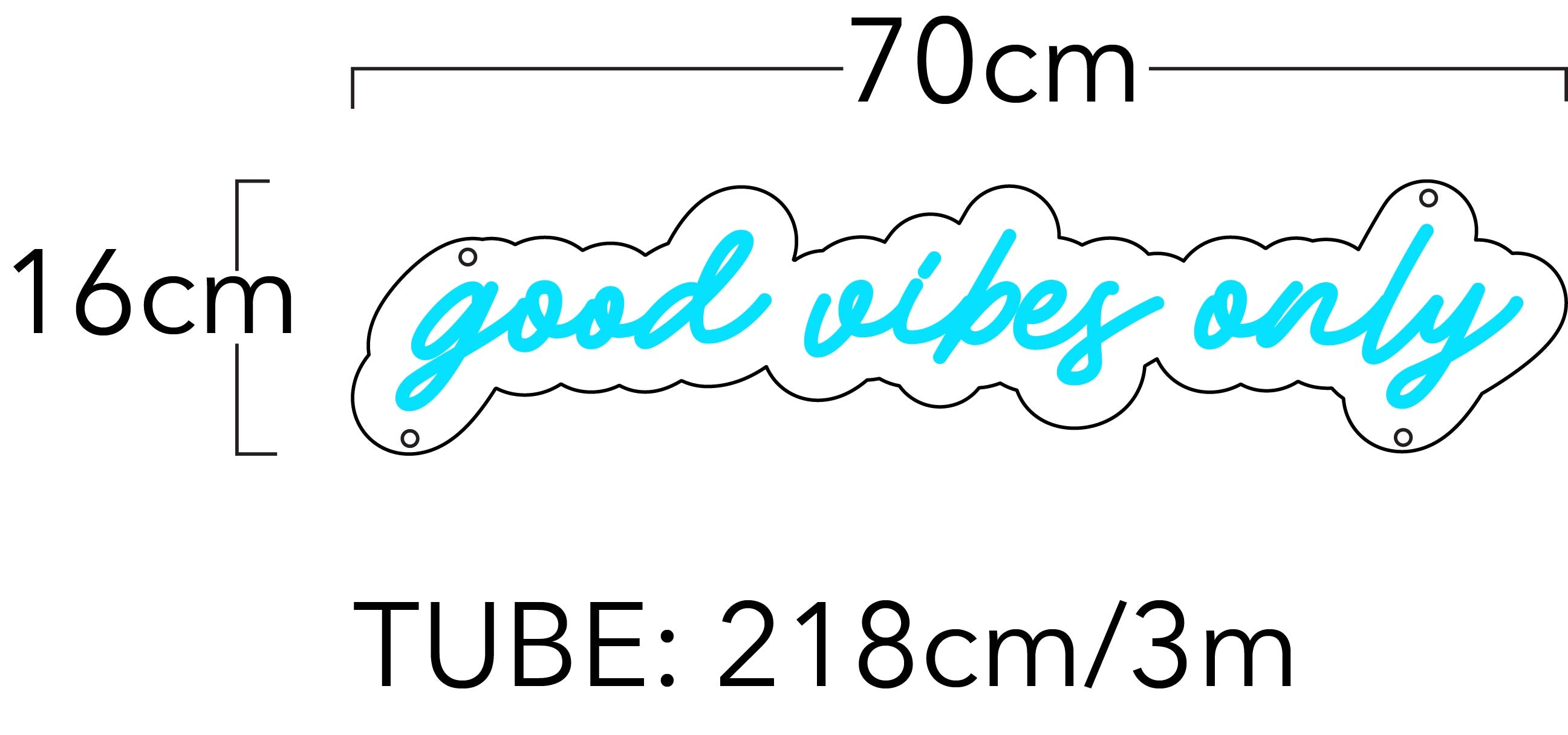 Good Vibes Only LED neon sign