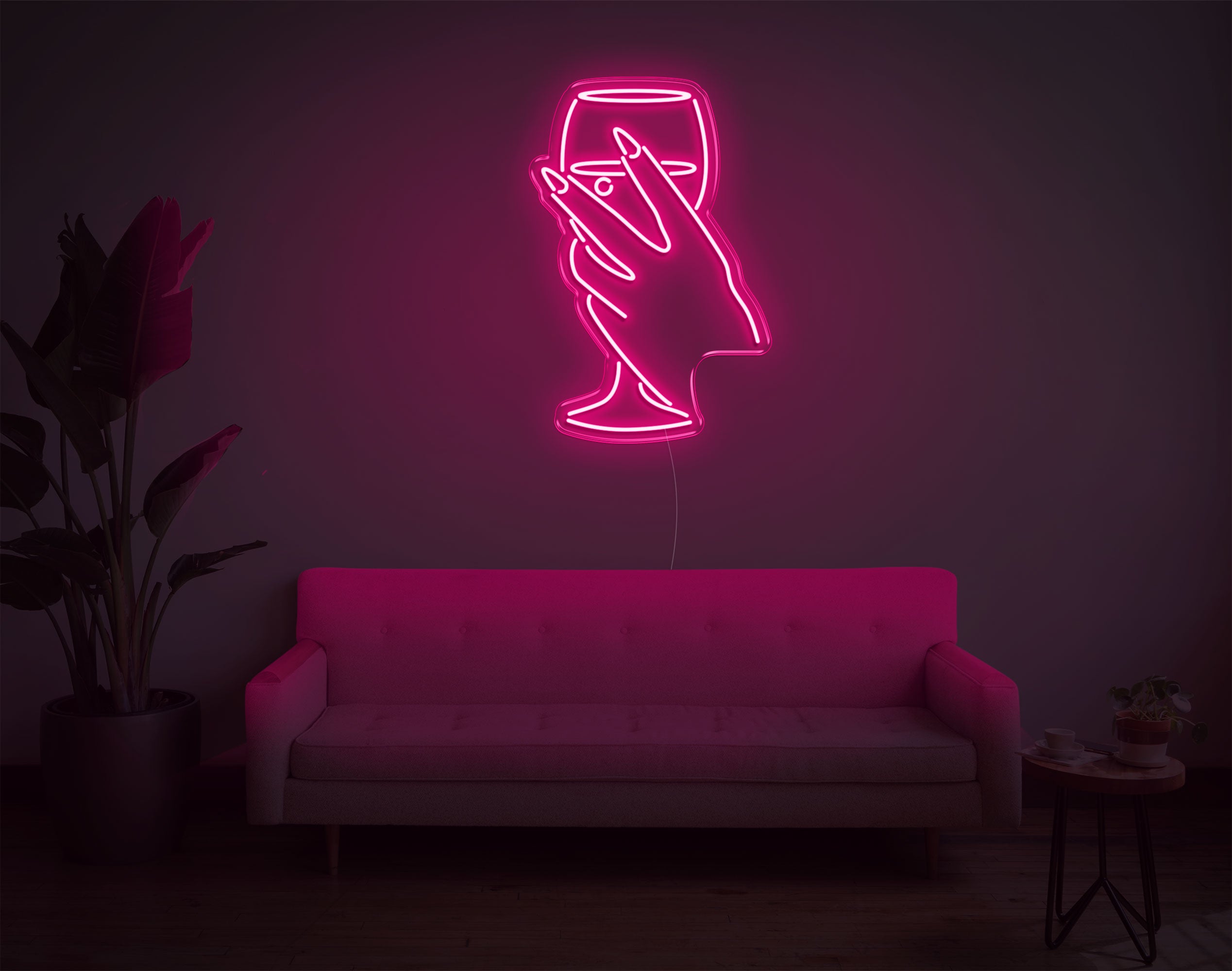 Hand And Drink LED Neon Sign