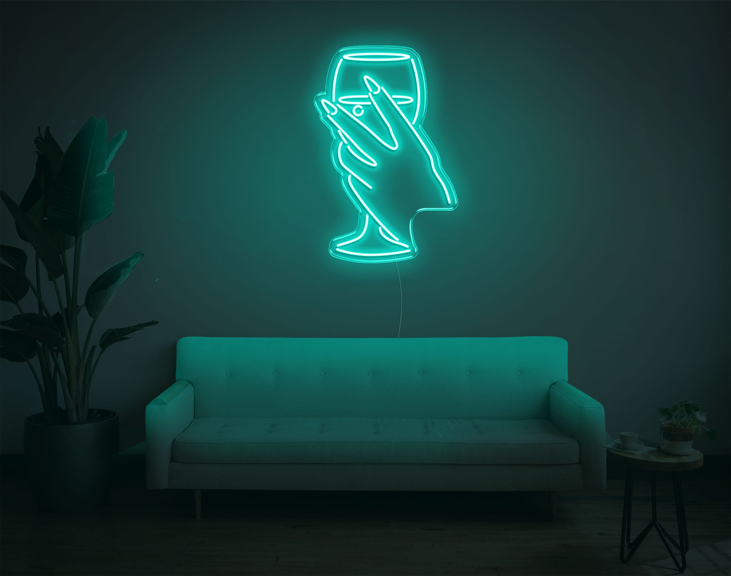 Hand And Drink LED Neon Sign