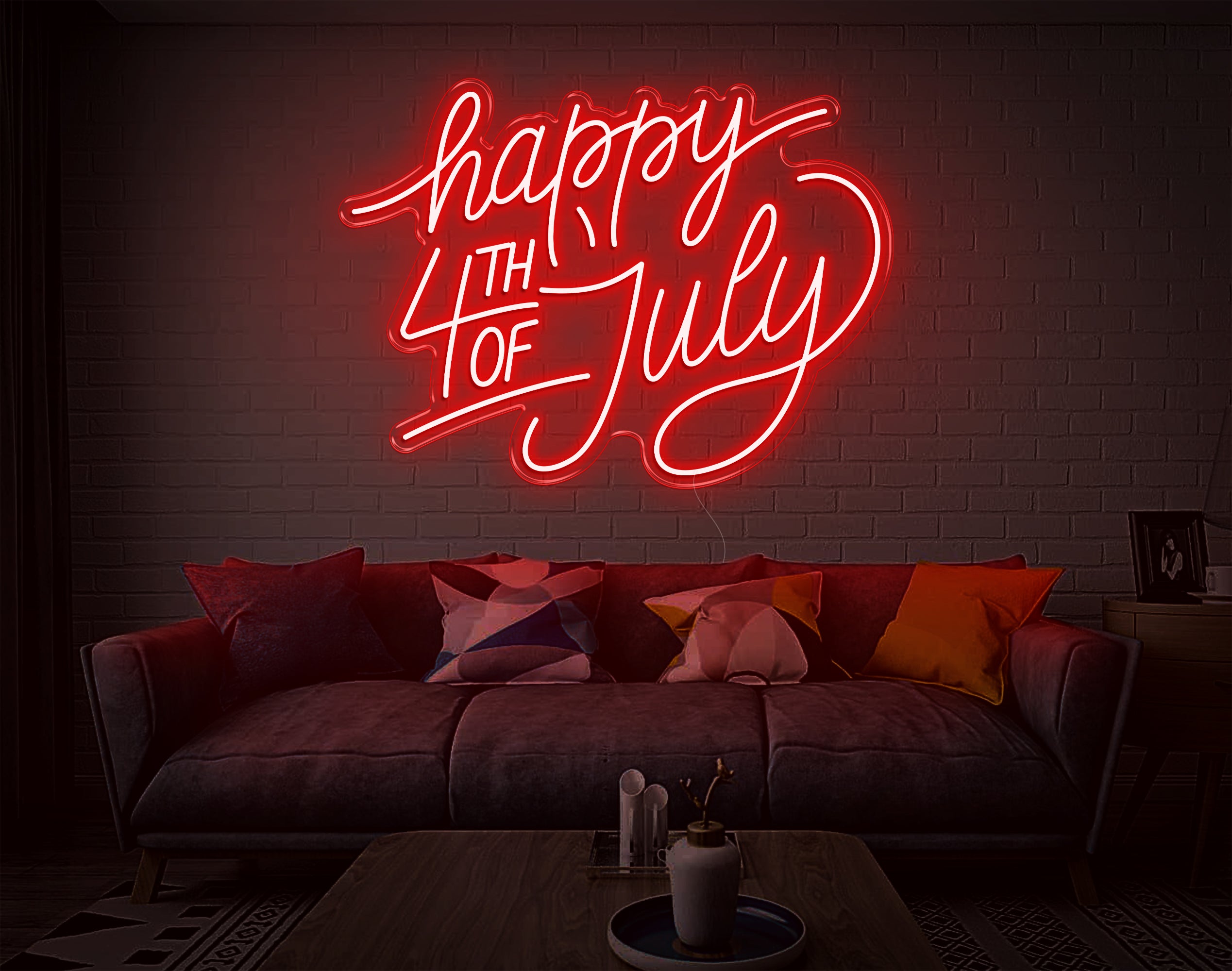 Happy 4Th Of July LED Neon Sign