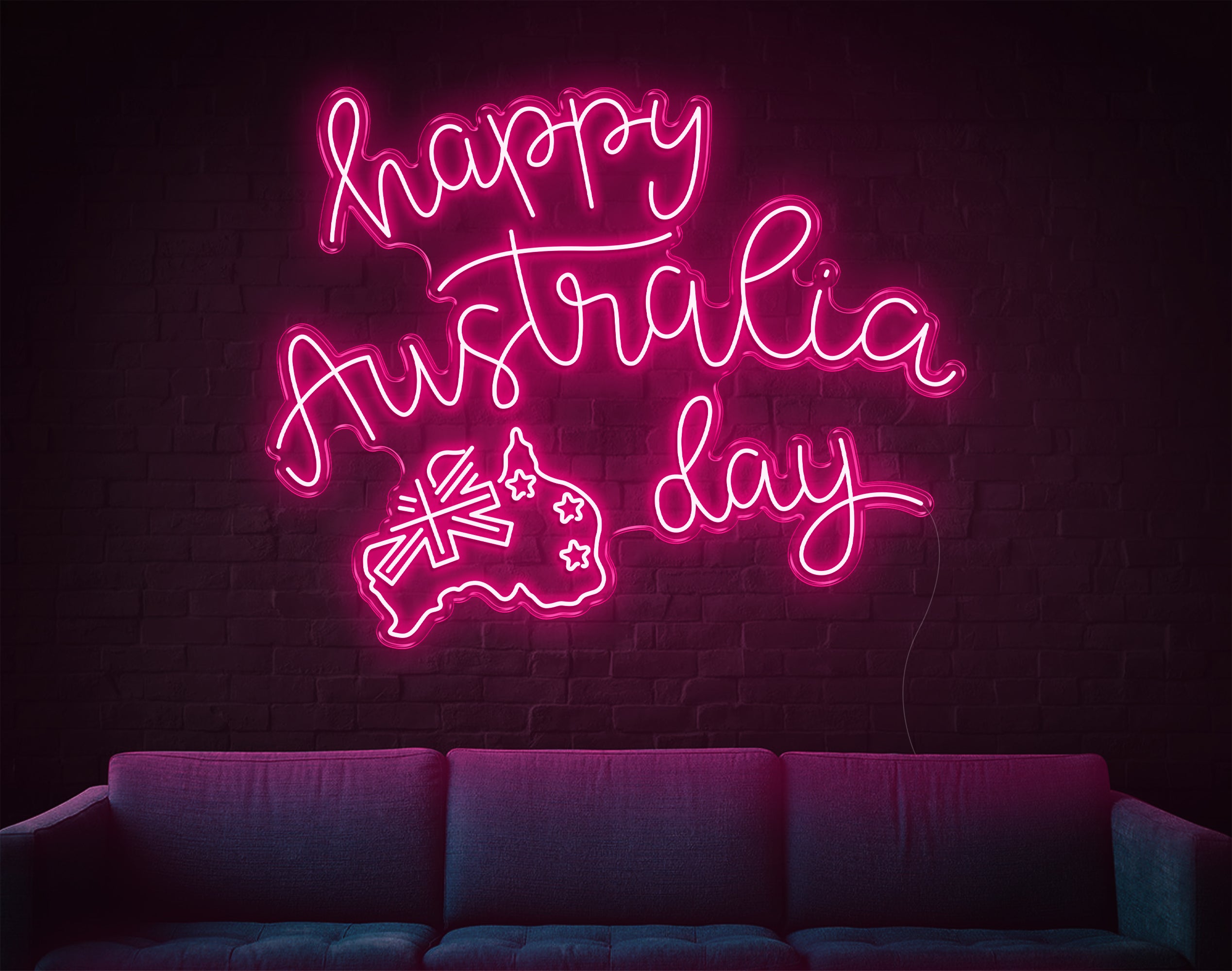 Happy Australia Day V2 LED Neon Sign