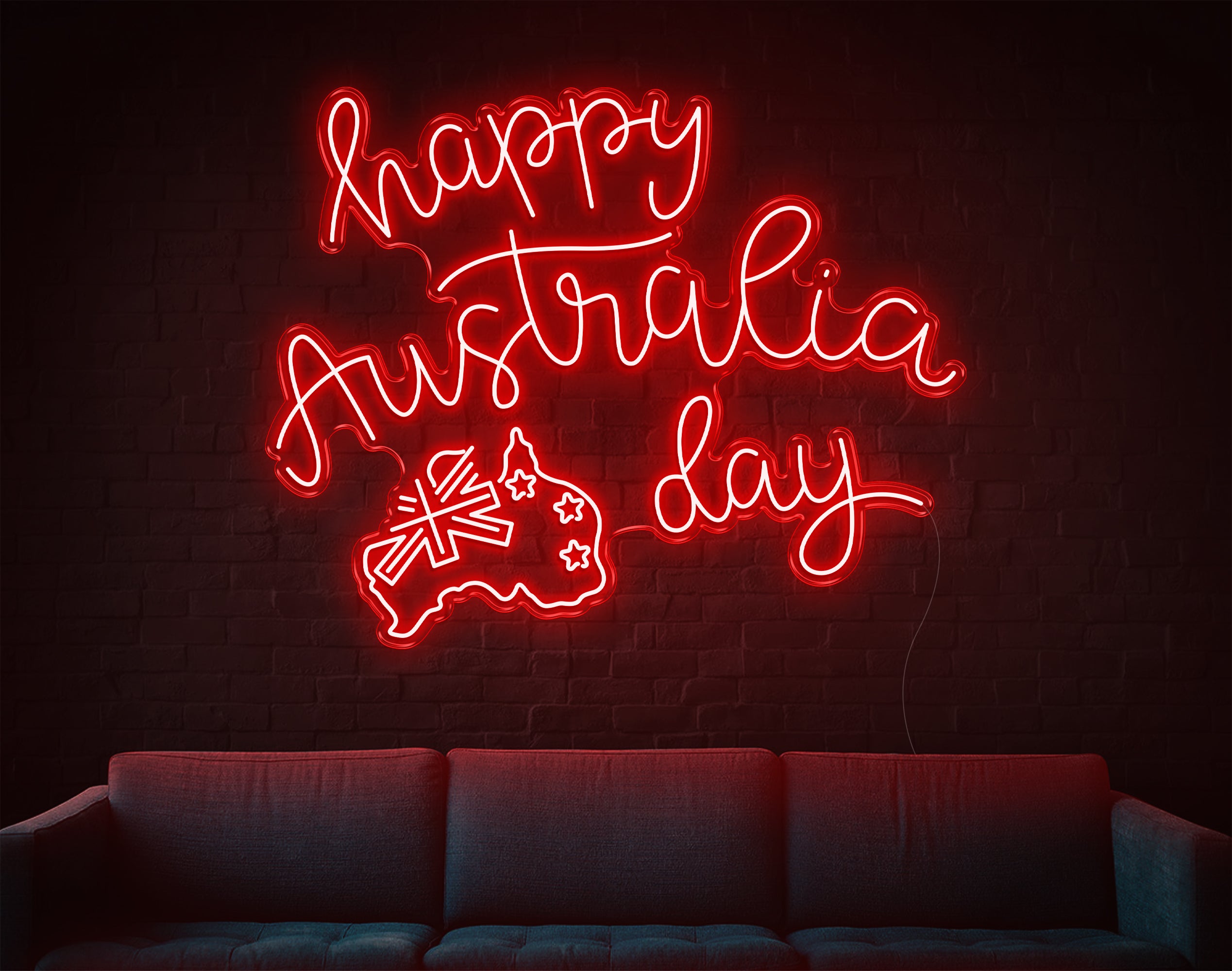 Happy Australia Day V2 LED Neon Sign