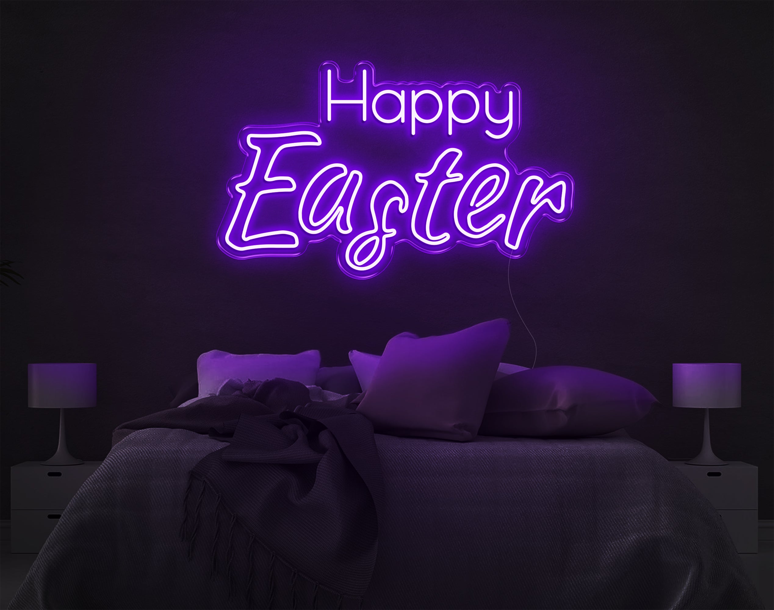 Happy Easter V2 LED Neon Sign