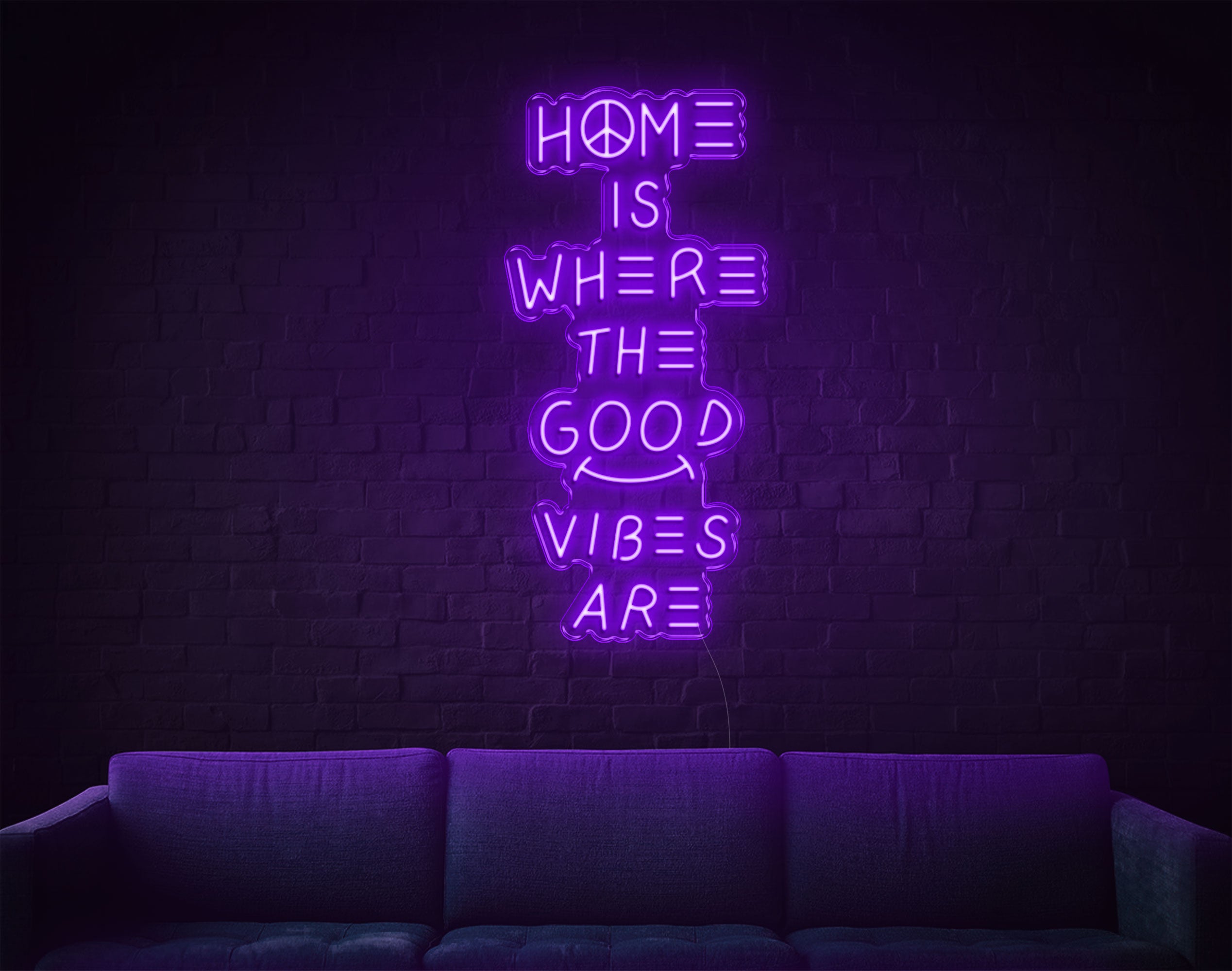 Home Is Where The Good Vibes Are LED Neon Sign