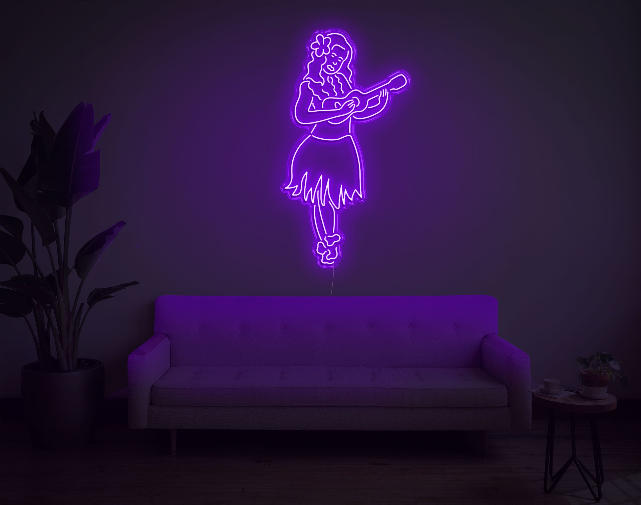 Hula Girl LED Neon Sign