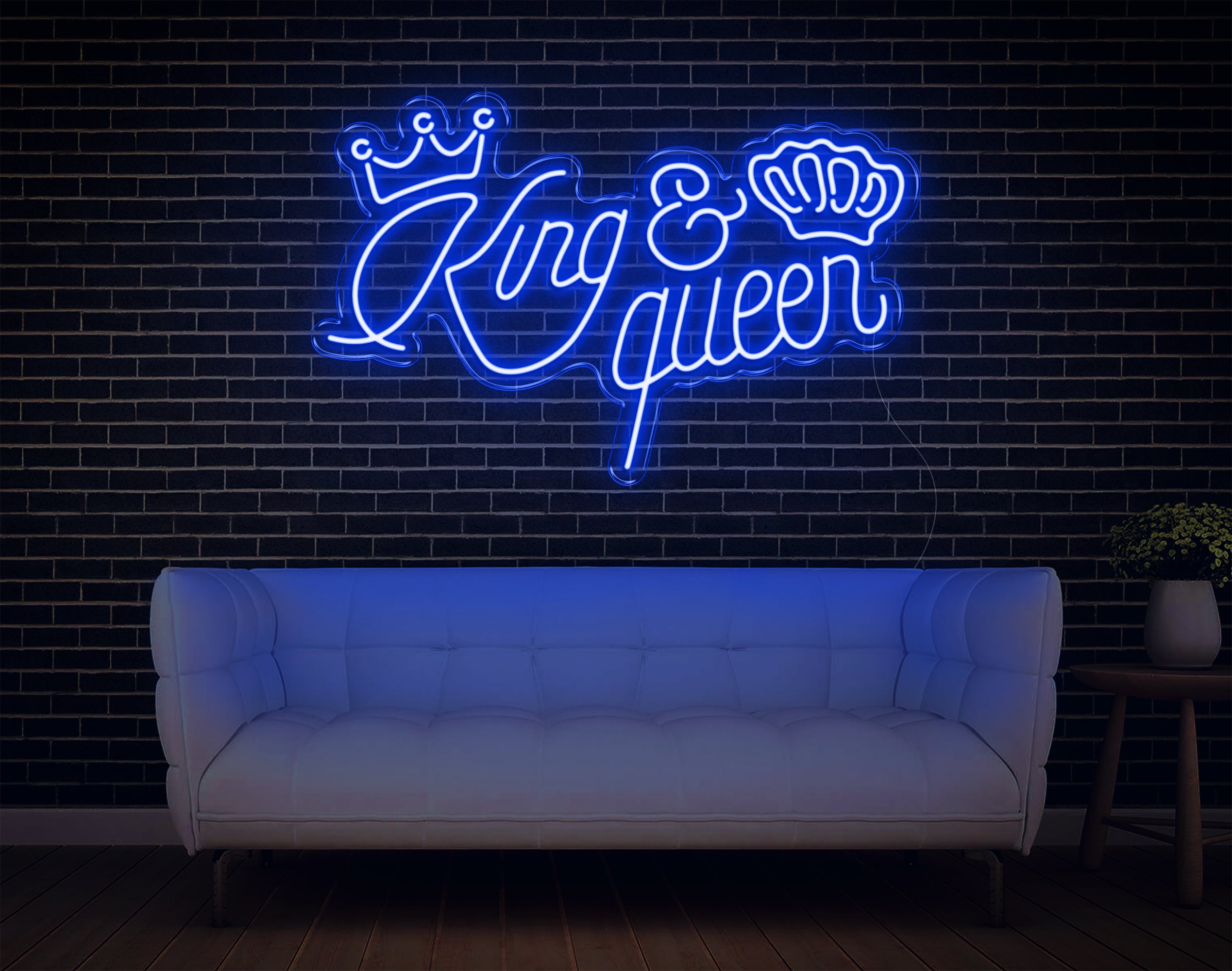 Lovely Bright King & Queen LED Night offers Light Room Wall Decoration