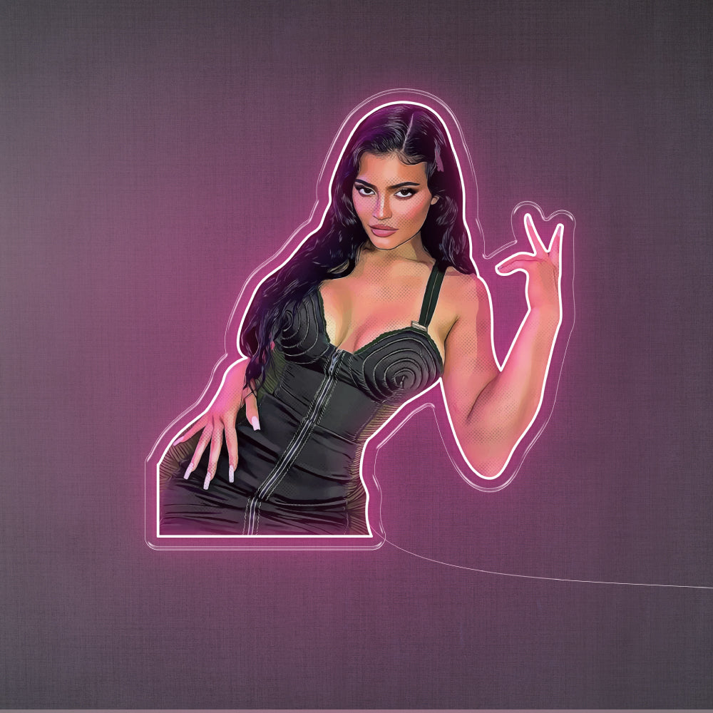 Kylie Jenner Neon Art