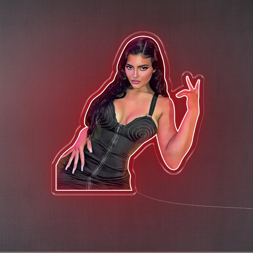 Kylie Jenner Neon Art