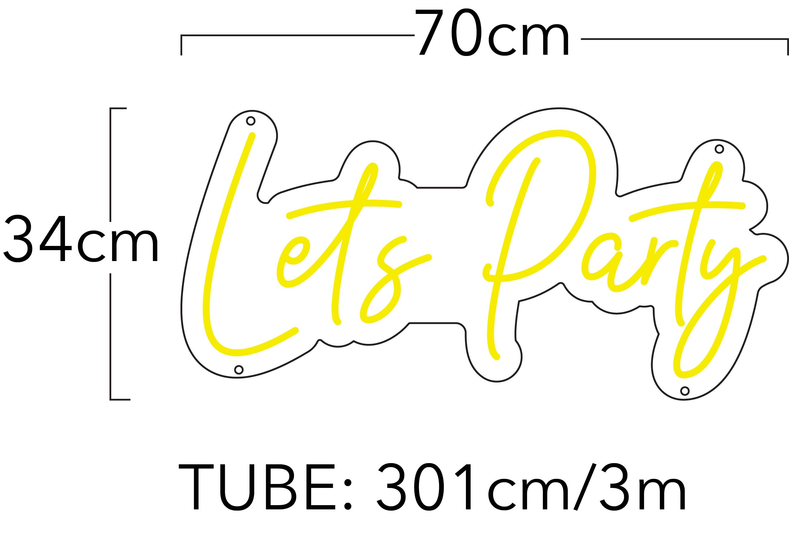 Let's Party LED Neon sign