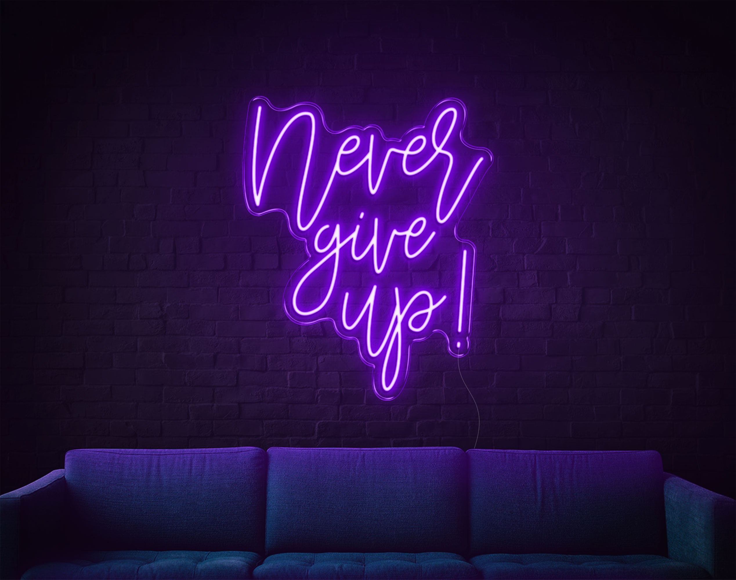 Never Give Up Neon Sign, Neon Never Give Up Sign