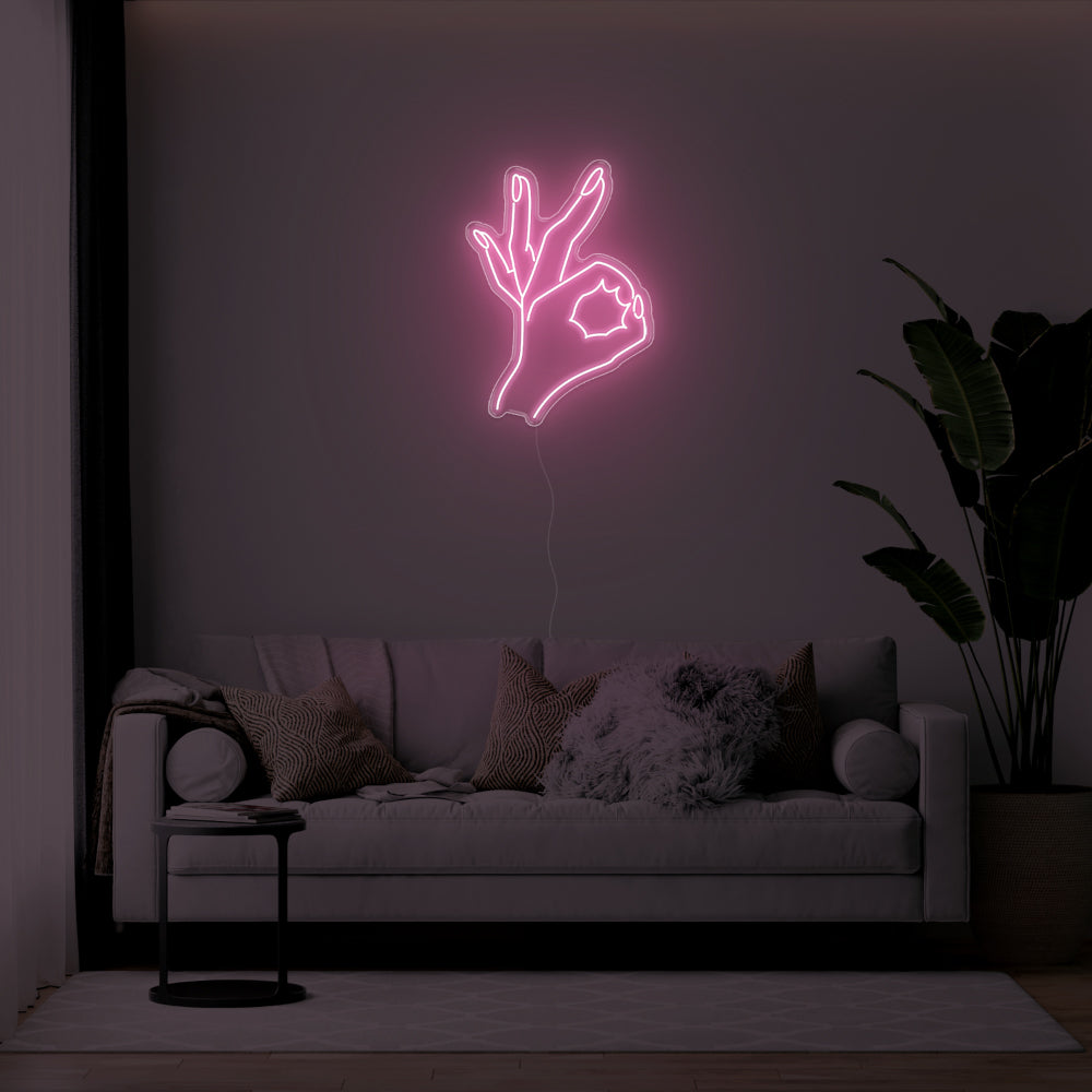 Fun Bright Pink outlet Rock n’ Roll Hands LED Night Light Room Wall Decor