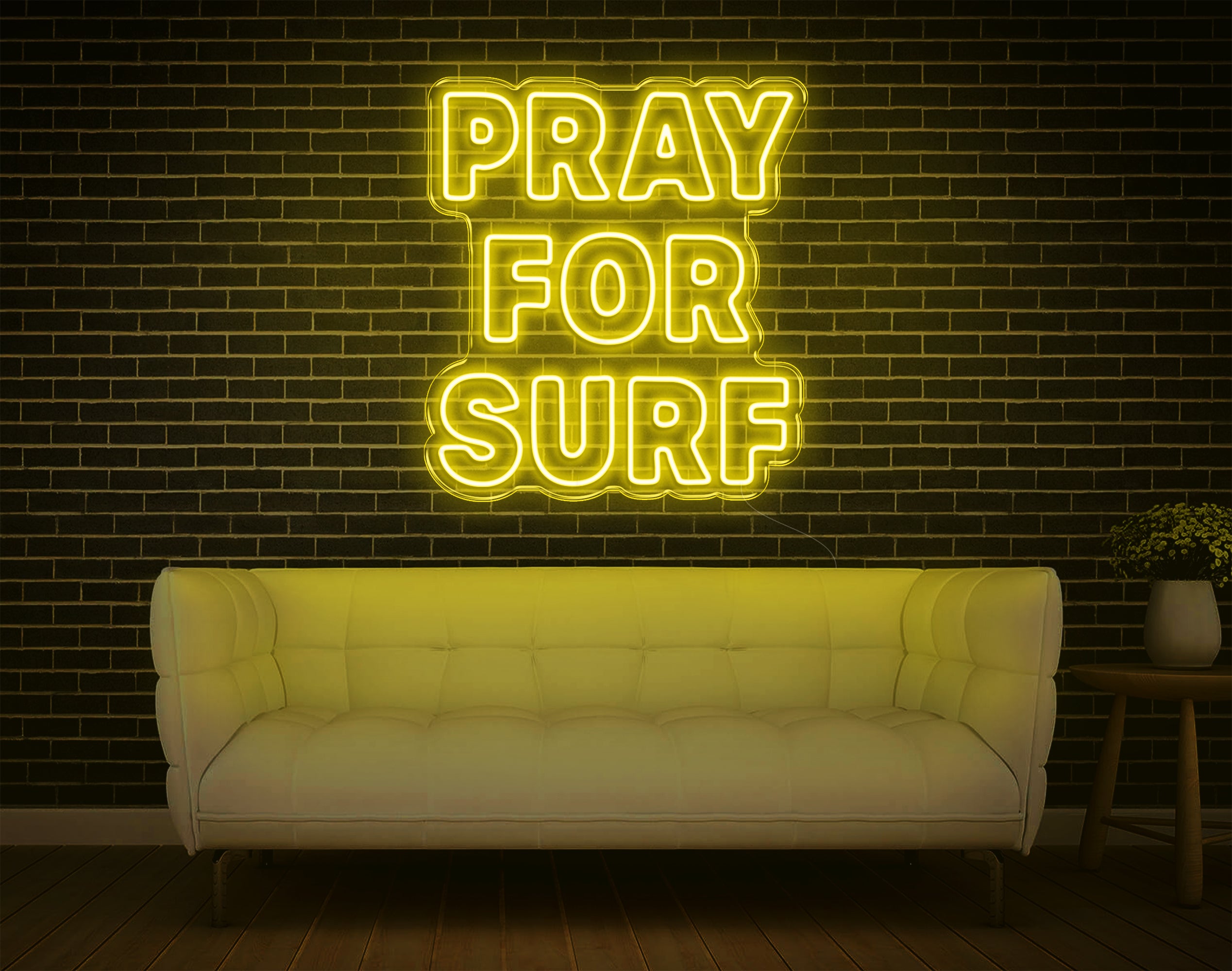 Pray For Surf LED Neon Sign v2