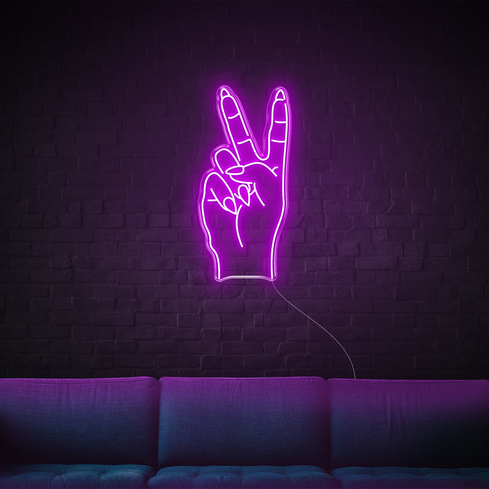 Peace Sign LED Neon Sign