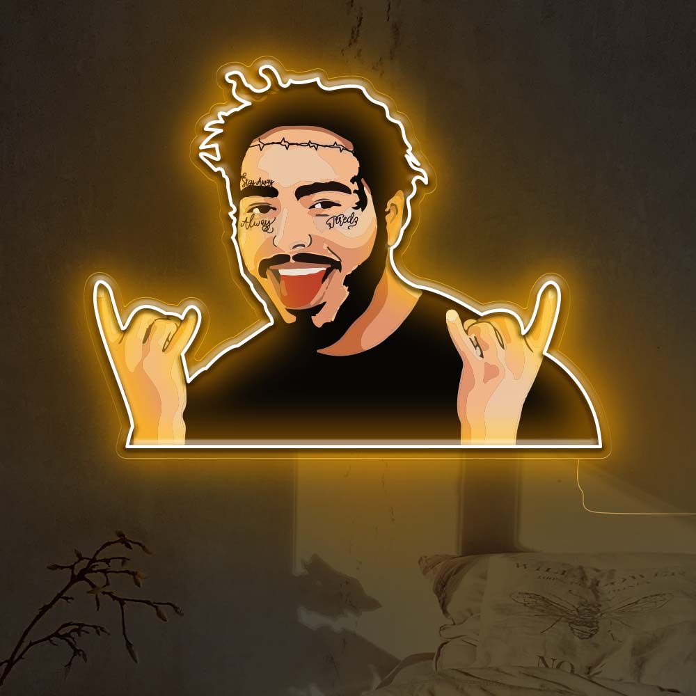 Post Malone Neon Art