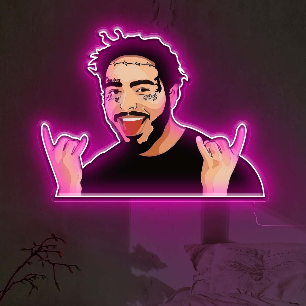 Post Malone Neon Art