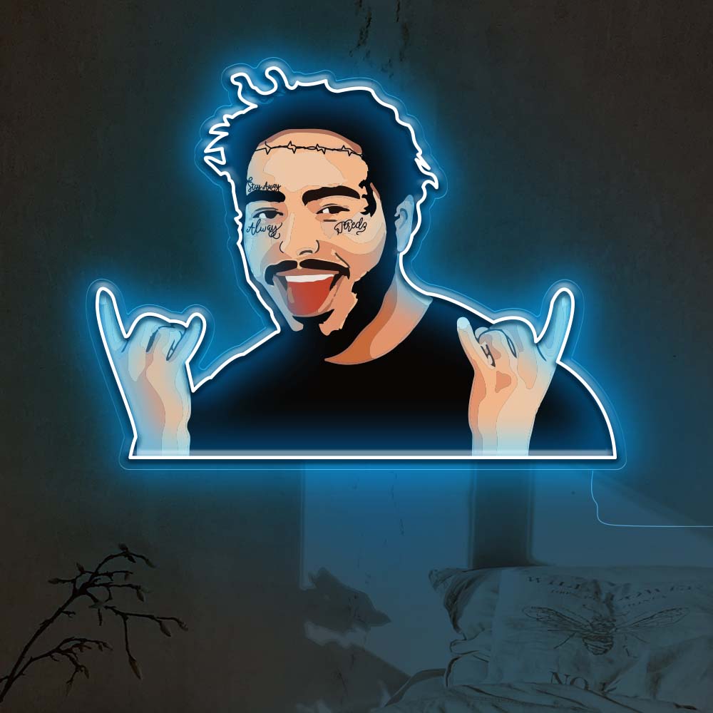 Post Malone Neon Art