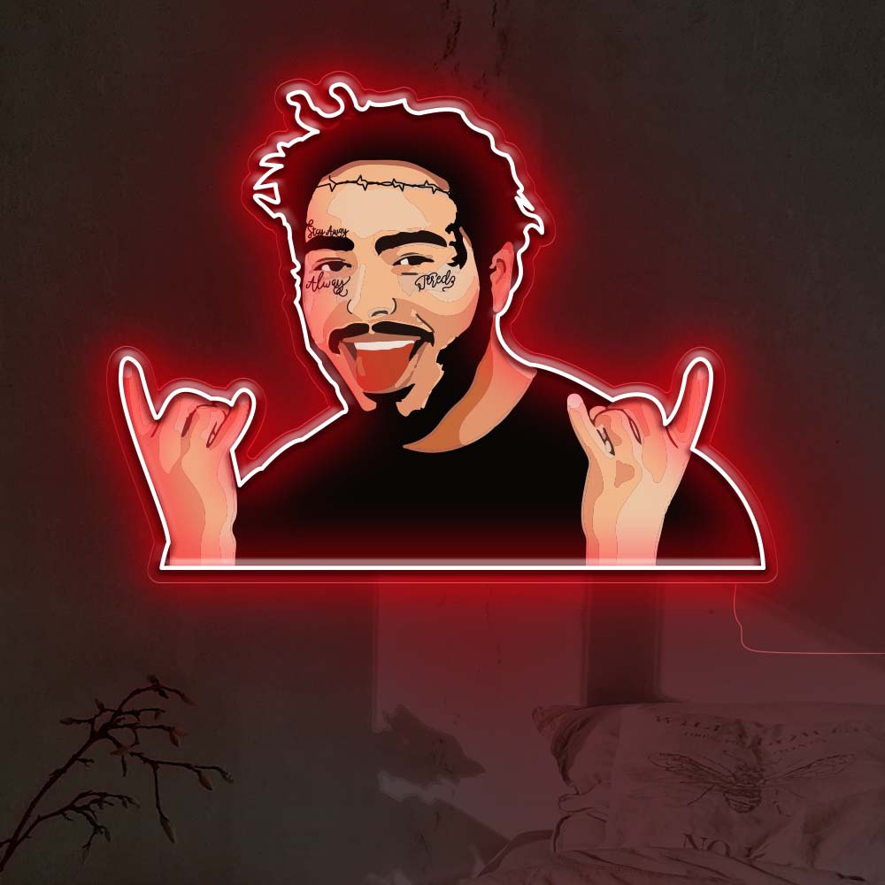 Post Malone Neon Art