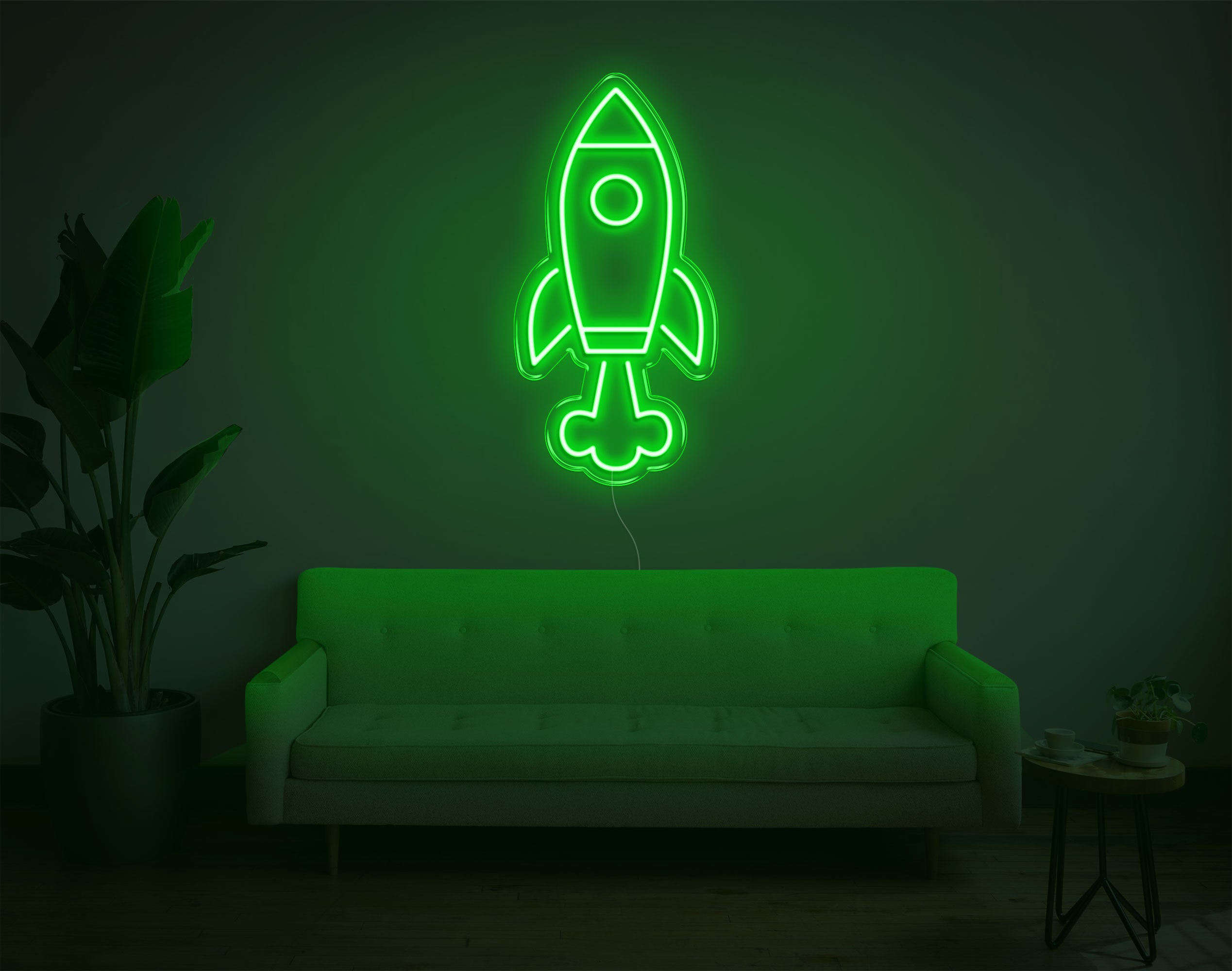 Rocketship LED Neon Sign