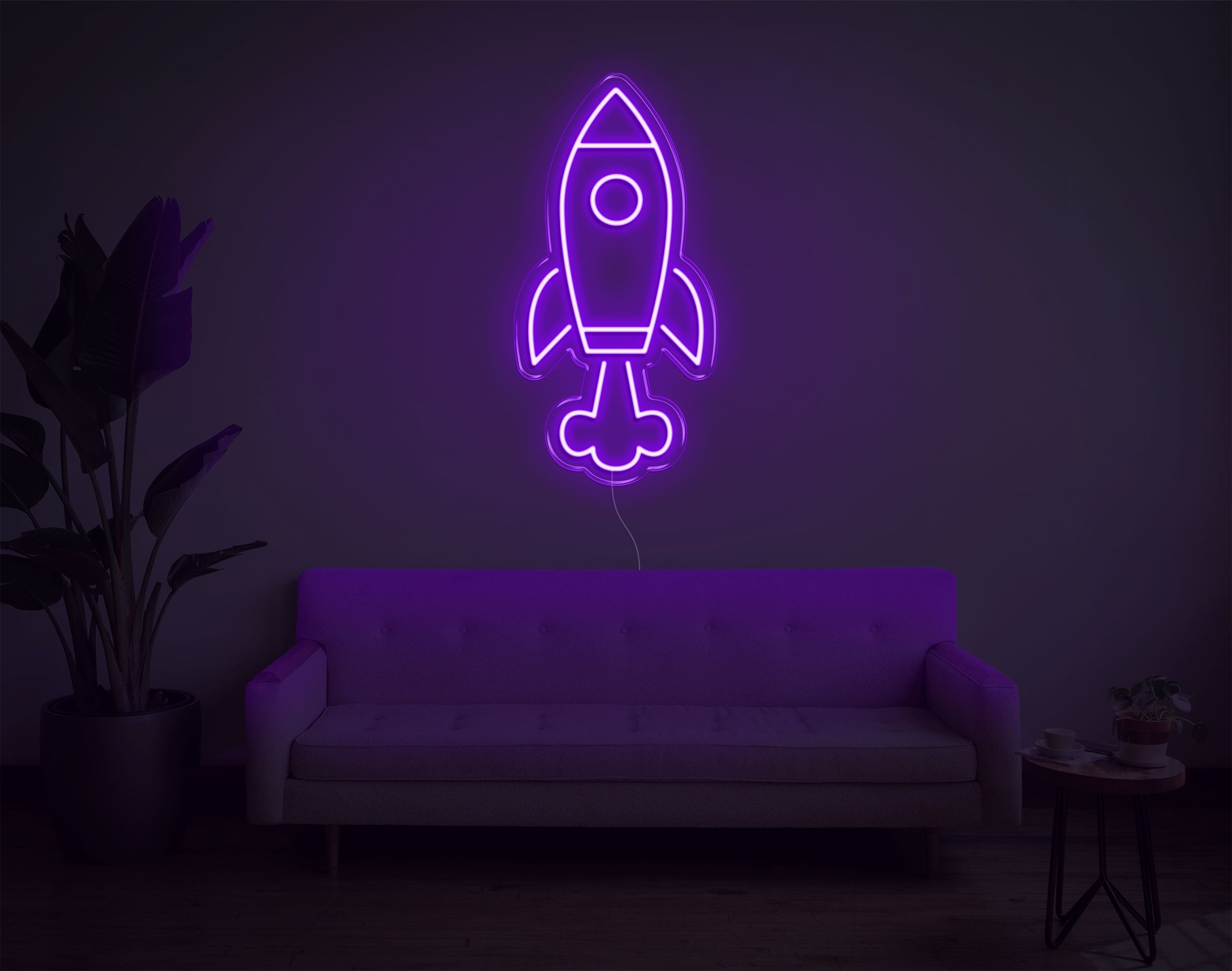 Rocketship LED Neon Sign