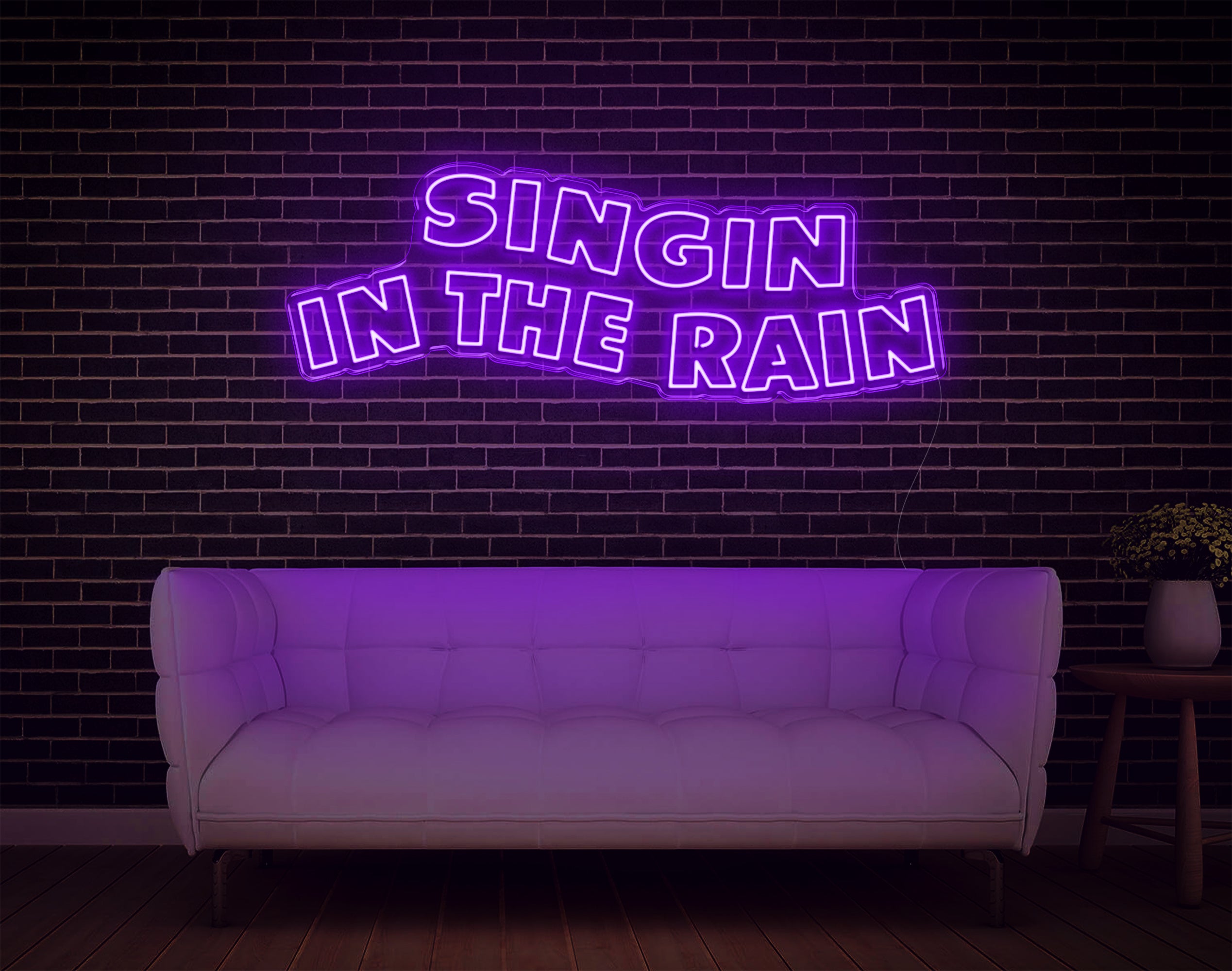 Singing In The Rain LED Neon Sign