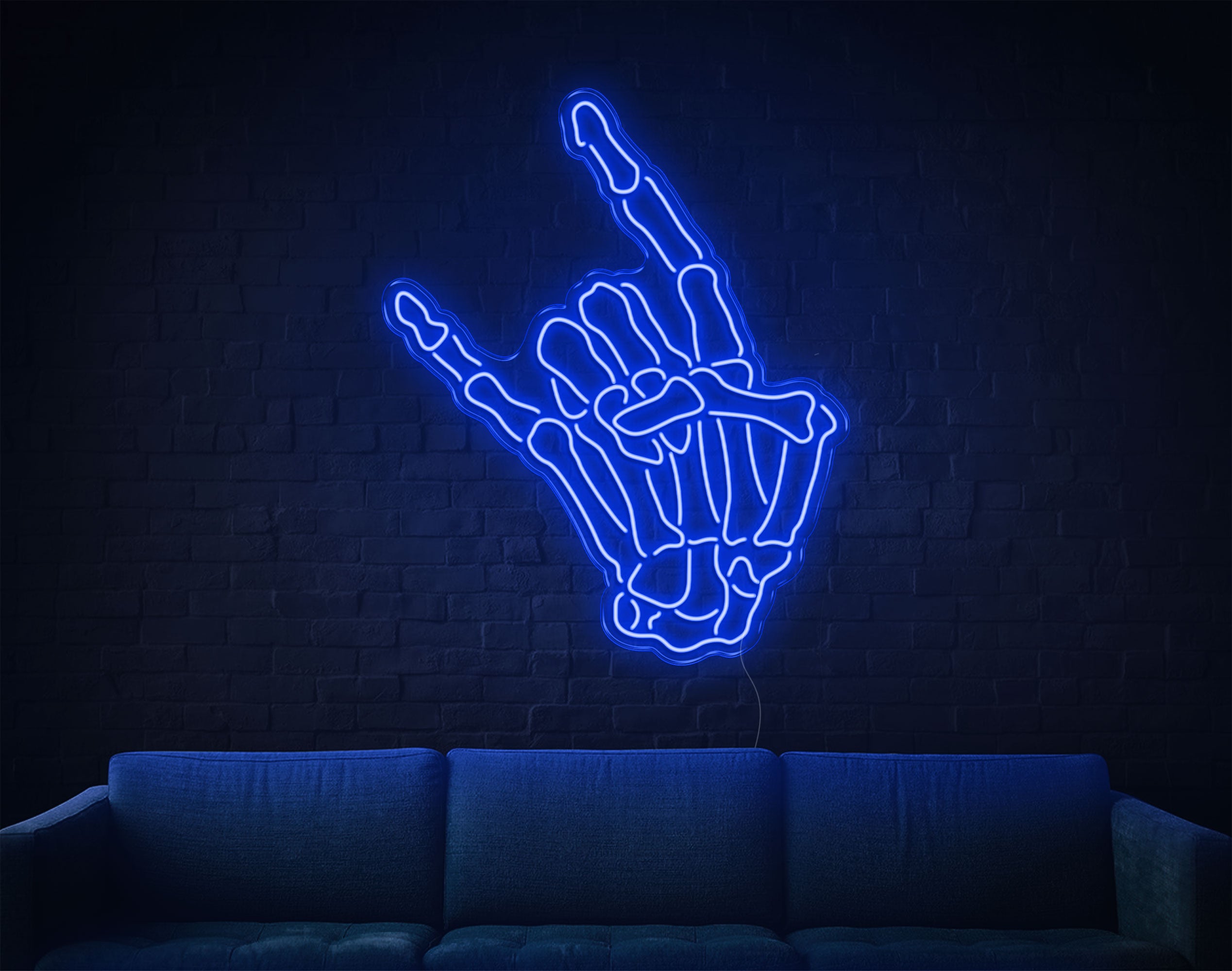 Skull Rock LED Neon Sign