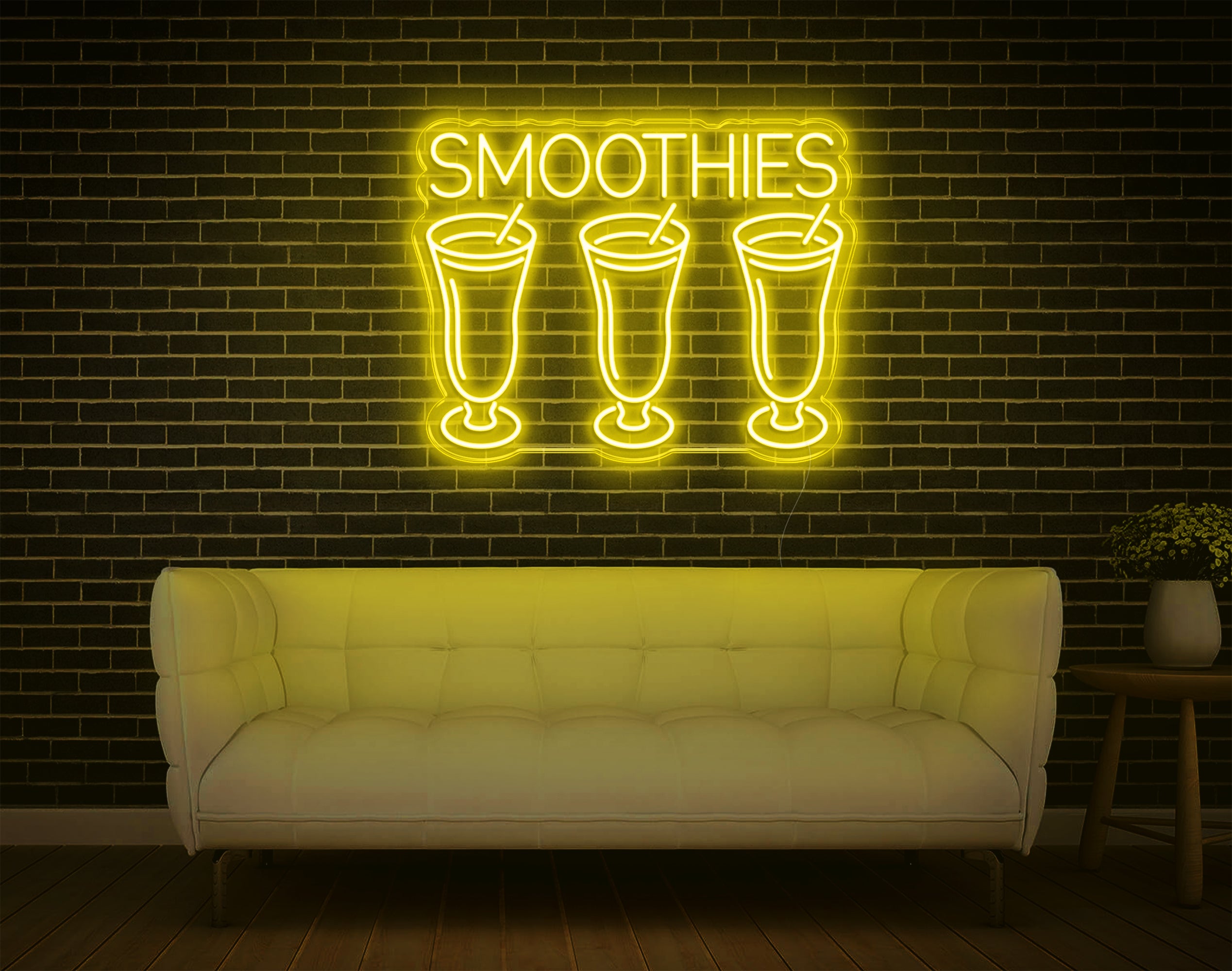 Yellow neon light deals sign