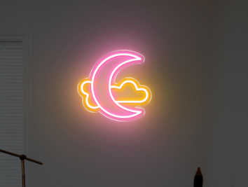 Mini Moon LED neon sign