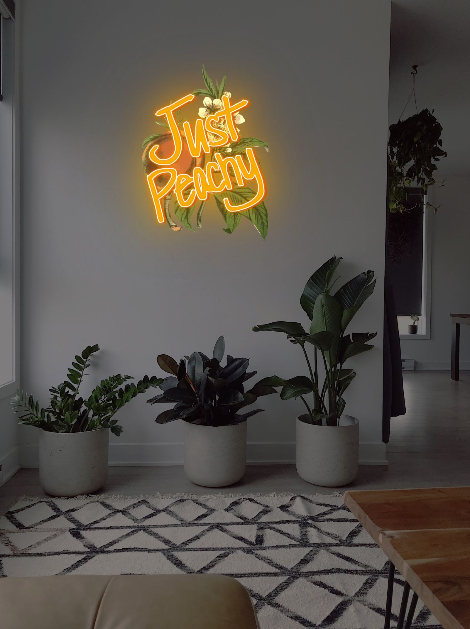 Just Peachy LED neon sign