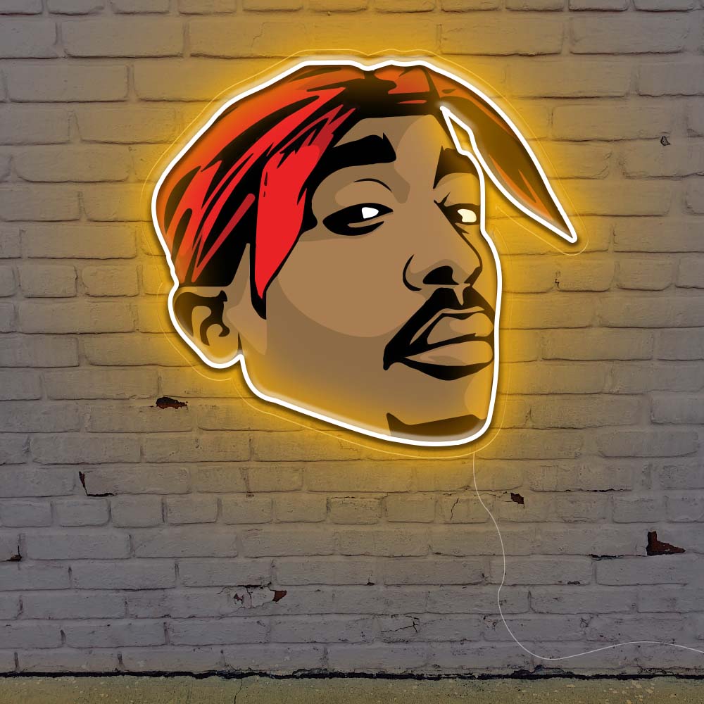 Tupac Neon Art