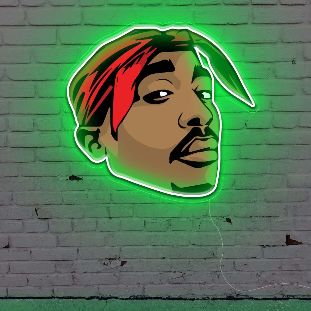 Tupac Neon Art