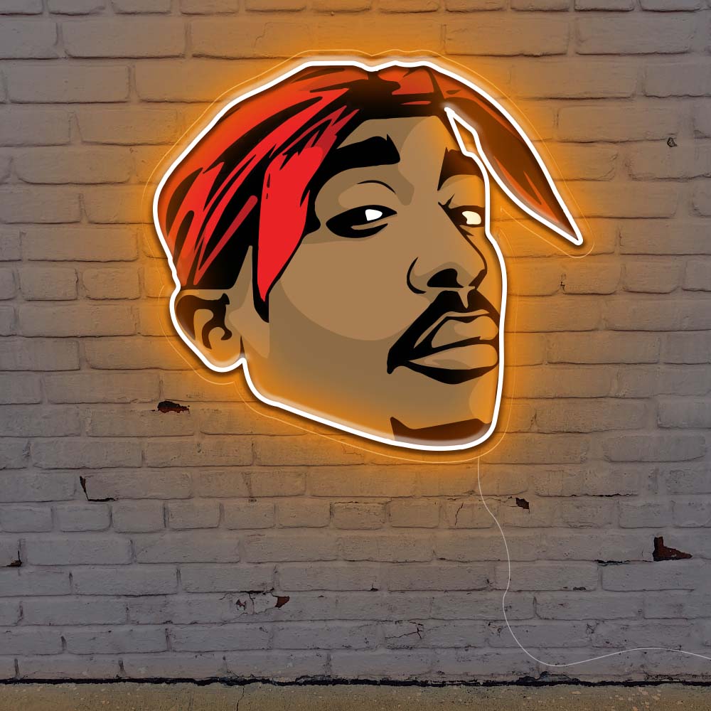 Tupac Neon Art