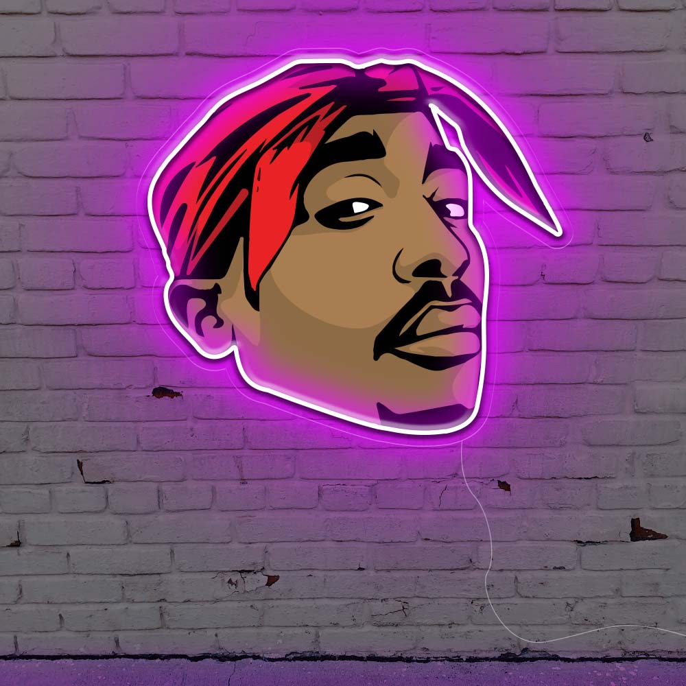 Tupac Neon Art