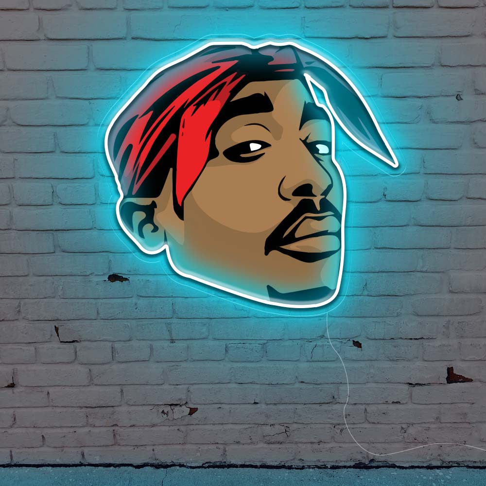 Tupac Neon Art