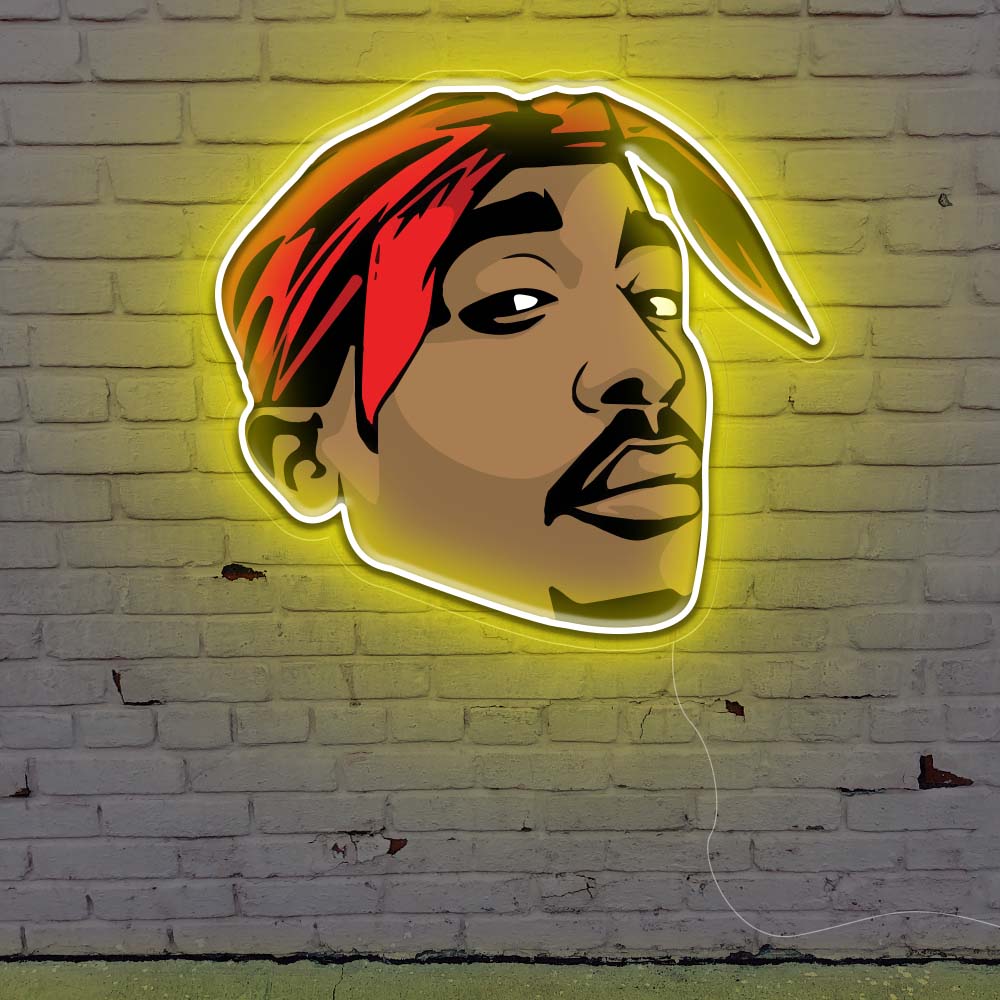 Tupac Neon Art