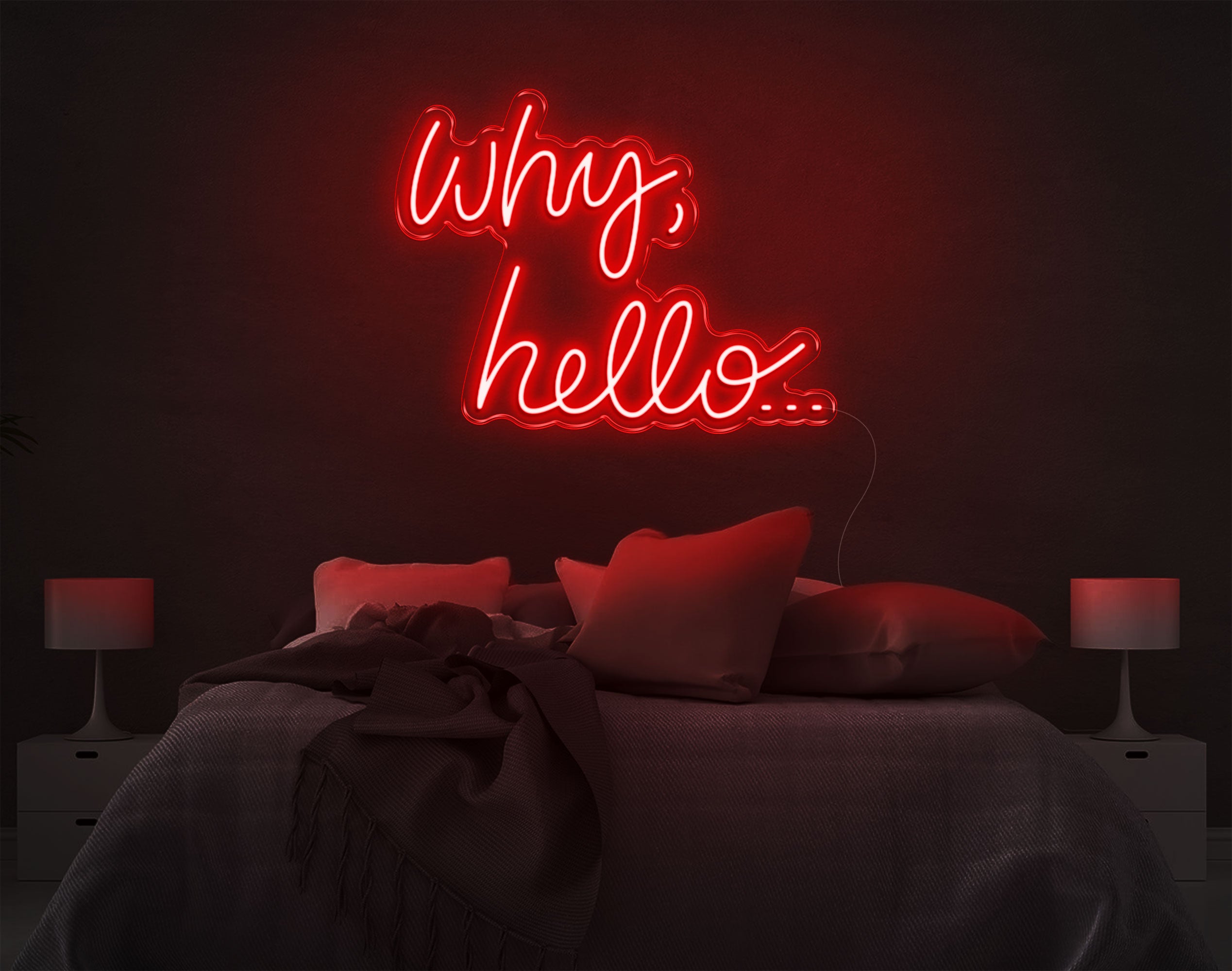 Why Hello LED Neon Sign